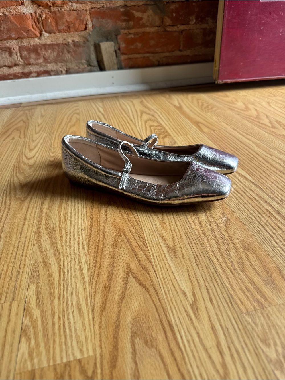 Dolce Vita Metallic Silver Mary Jane Flats